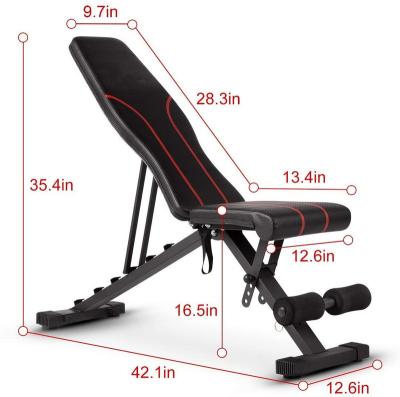 China Multiuse Modern Dumbbell Sports Wellshow Adjustable Folding Sit Up Weight Bench Gym Flat Bench for sale