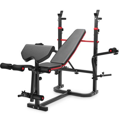 China Modern Adjustable Weight Bench Barbell Rack Exercise Slope Dumbbell Press Bench for sale