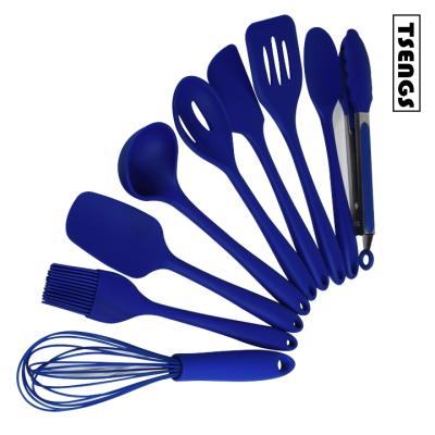 China Sustainable 9 Piece Kitchen Utensils Set Set Silicone Utensils Cooking Tools for sale