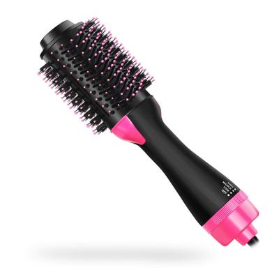 China Hotel Hot 2 in 1 Hair Dryer Volumizer Turning Hot Hair Brush Curler Roller Turn Styling Comb Styling Curling for sale