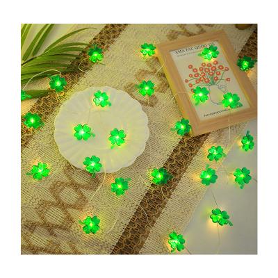 China Irish Fairy Lights St Patrick's Day Irish Clover Lamp String Top Hat Leprechaun Festival Decoration for sale