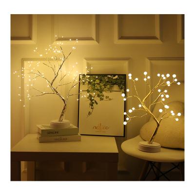 China Fashionable and beautiful 108 beads tree lamp table lamp decorative lamp desktop 36 creative and beautiful INS night light key switch small for sale