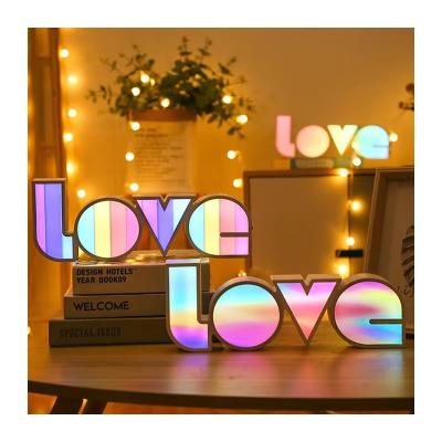 China Wholesale Romantic Love Style Manufacturers Valentine's Day Thanksgiving LED Color Love Light Box for sale