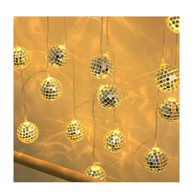 China Hot Selling Party Style Party Prom Light Disco Mirror Ball String Light For Christmas Decoration for sale