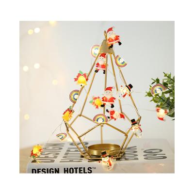 China Beautiful Fairy Tale Santa Claus Snowman Tree Copper Wiring Christmas Lamp Decorative Lamp String for sale