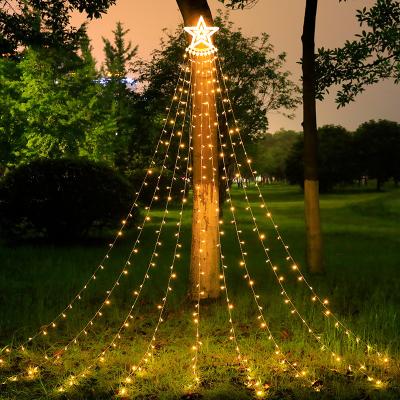 China Fairy Lights Outdoor Holiday Decorations Waterfall Lights Garden Progressive Christmas Decorations Star Lights for sale