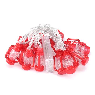 China Hot Sale Retro Halloween Camping Decoration LED Light Kerosene Light String For Party for sale