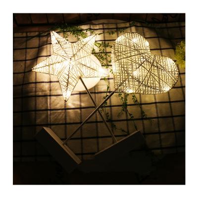 China Wholesale Light Christmas Heart Moon Star Pentagon Shaped LED Night Light For Home Decoration for sale