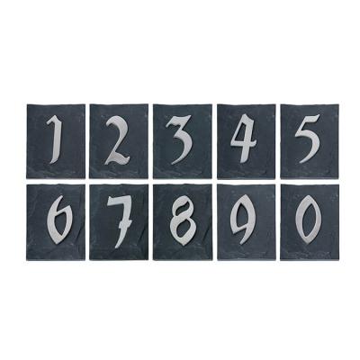 China Eco-Friendly Morden Factory Decor Home Direct Slate Sign Outdoor House Number for sale