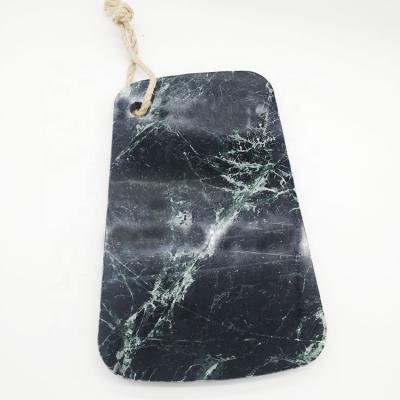 China Real Sustainable Wholesale Stone Green Marble Steak Serving Board Natural Stone Cheese Board For Hotel for sale