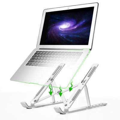 China 17 Inch Portable Ergonomic Multi Aluminum Portable Folding Laptop Stand Adjustable Laptop Stand Holder for sale