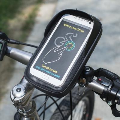 China Waterproof Touch Screen Bicycle Bike Phone Holder Handlebar Bag with 360 Rotating for sale