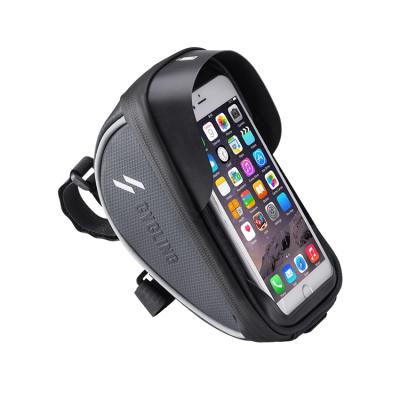 China Touch Screen Bicycle Phone Holder Bag Waterproof Bike Phone Mount Recycling Bag for sale