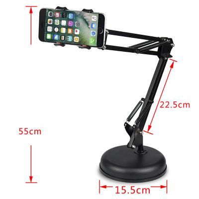 China Prefer to Large Music Clip Listening Phone Stand with Stable Base Flexible Arm Desk Stand for Mobile Phone for sale