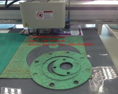 China Non Metallic Gasket PTFE Fiber Digital Flatbed Oscillating Knife Cutting Machine for sale