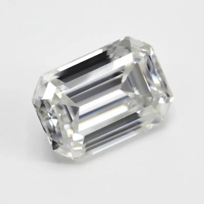 China NO rectangle shape vvs clarity green moissanite loosely cut with factory price for sale