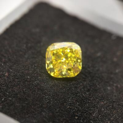 China NO 1.055 Ct. Modified Cushion Shape Loose Synthetic Diamond Yellow SI1 for sale