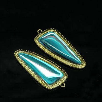 China Color Change Fancy Cut Copper Aqua Ab Color Glass Stone Pendants Wholesale for sale