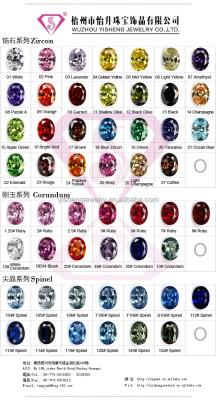 China Iridescent / Iridescent CZ Stone Wuzhou Yisheng Jewelry's Color Chart for sale