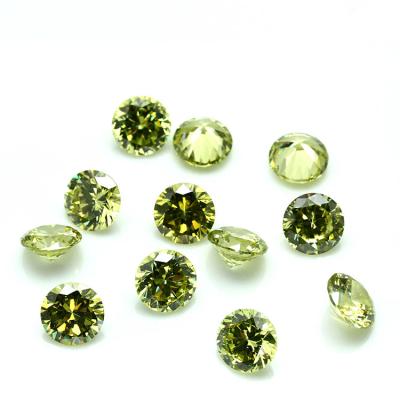 China Zircon Stone Wax Setting Synthetic Round Zirconia Stone For Jewelry Making for sale