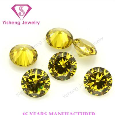 China Heat Resistant European Blue Yellow Zirconia Machine Cutting Bangkok Sapphire Topaz CZ Zirconia Stone for sale