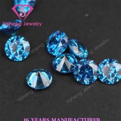 China Heat Resistant Round CZ Aquamarine/Tanzanite/Emerald/Garnet CZ Zircon Stone for sale