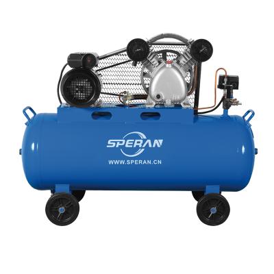 China Lubricated AC Power 2.2KW 3HP 100L 150L 200L Piston Belt Driven Air Compressor With Electric Motor for sale