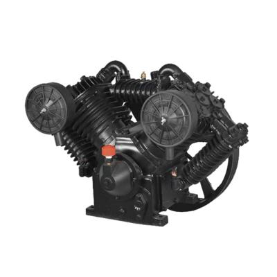 China Hot sales lubricated! V2105 Belt Driven Piston Air Compressor Pump 2 Cylinder Head With Cooler for sale