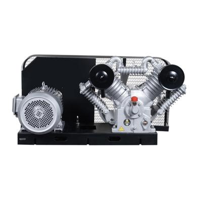 China Hot sales lubricated! V2105B Piston Air Compressor Belt Driven Baseplate With Motor for sale