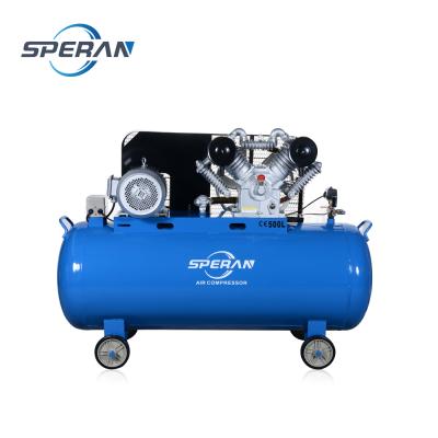 China Lubricated 10HP 7.5kW 500 Liter Industrial Electric Heavy Duty 12.5 Liter Bar Air Compressor for sale