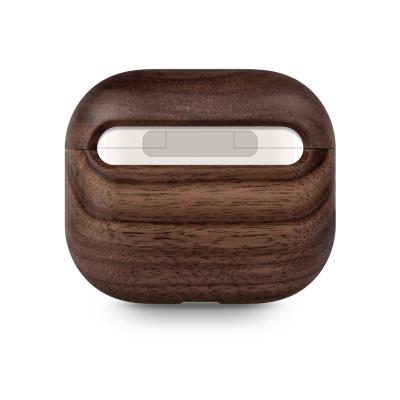 China Luxury For Airpods Case 2021 Luxury Wood Top Protective Shockproof For Airpods 3 Airpods Wood Leather Case for sale