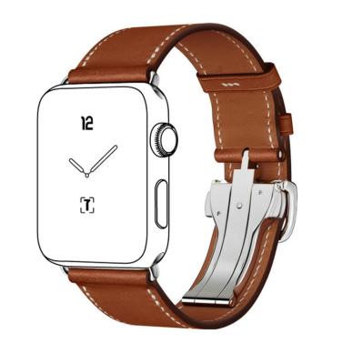 China Factory Luxury Watch Strap For Apple Real Genuine Leather Watch Band for sale