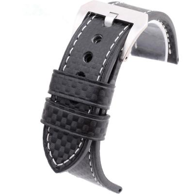 China Luxury Watch Band 20mm/22mm/24mm/26mm Carbon Fiber Watch Band For Breitling for sale