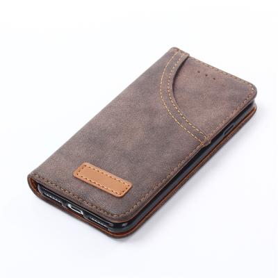 China Newest Xguo Wallet Cell Phone Shockproof Case For iPhone 7 plus Flip Jean Leather Case Shockproof for sale