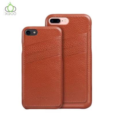 China Polular's first layerleather case for iphone 7 with Solt card for sale