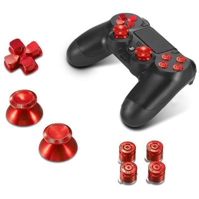 China Easy Install Metal Bullet Buttons ABXY Buttons Thumbsticks Thumbsticks Grip and Chrome D-pad For Sony PS4 DualShock 4 Controller Mod Kit for sale