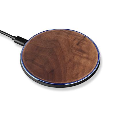 China 2022 Wooden Trending Mobile Phone 15W High Power Wireless Chargers For All Smart Phones for sale