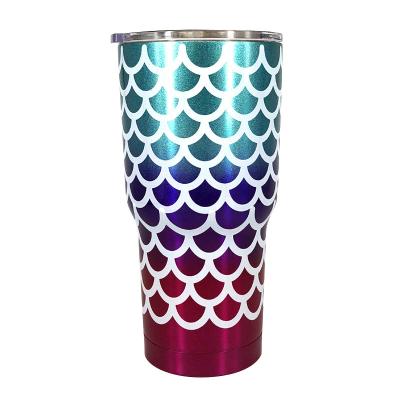 China Wholesale 20oz 30oz Iridescent Cup Stainless Steel Regular Tumbler Logo Car Travel Coffee Viable Custom Tumbler Beer Mug for sale