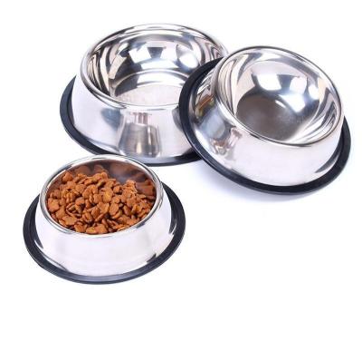 China Wholesale Sustainable Dog Food Stainless Steel Feeding Bowl Custom Logo Feeding Water Bowl For Pet for sale