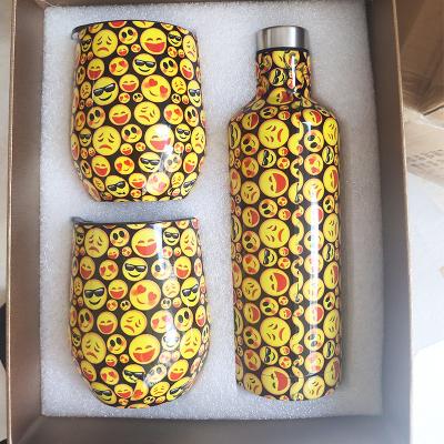 China Agriculture USA Store In Stock Cold Beverage Bottle Stainless Steel Sublimation Wine Bottle Mugs Gifts Sets With Gifts Boxes for sale