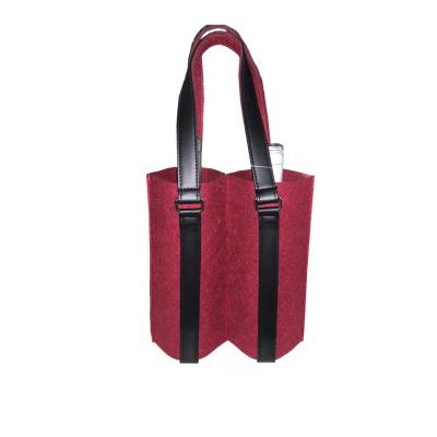 China Felt made in china top quality wholesale felt red wine packaging bag stain for sale