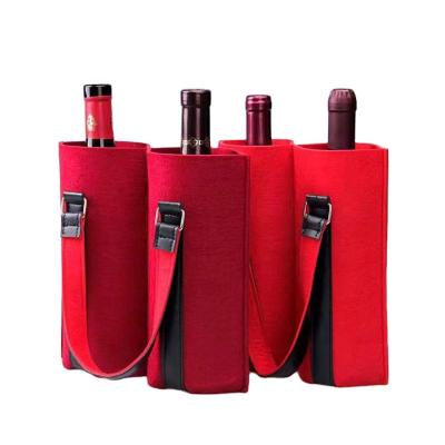 China Durable Felt Using Low Price Professional Wholesale Felt Red Wine Tote Bag Stain for sale