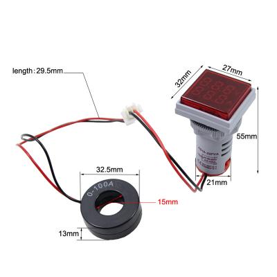 China Ad16 22mm Digital Signal Light Lamp HZ Hertz Frequency Square Panel Meter AD16-22FVAH for sale