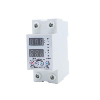 China Voltage & Adjustable Current Protector Over and Under Voltage Protector Over Current Protective Relay 63A DinRail 230V Overload High-Low Protective Device for sale