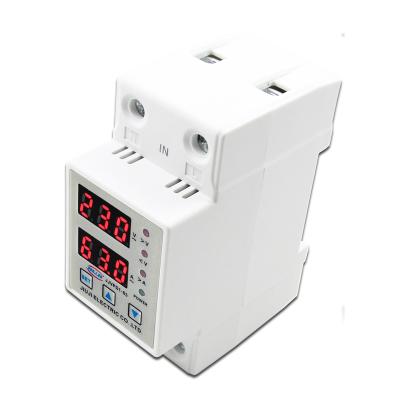 China Voltage & Adjustable protection din current rail over voltage and under voltage protection device protector relay with protection over current 60A 230V for sale