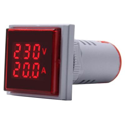 China current voltage square meter indicator panel meter with indicator signal lamp AD16-22FVA voltage amp meter square for sale