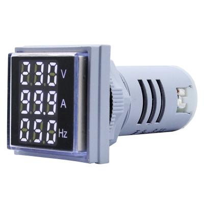 China Digital LED 60-500V 100A 20-75Hz AC Ammeter Voltmeter AC Ammeter Voltmeter Frequency Voltage Indicator Meter Tester Signal Lights AD16-22FVAH for sale