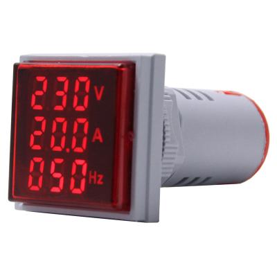 China 3 in 1 AC Voltmeter Ammeter Cymometer Voltage Frequency Meter AC LED Digital Current Digital Led Lamp AD16-22FVAH for sale