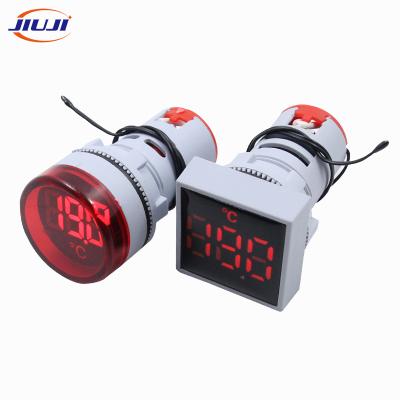 China -20-199 Digital Thermometer Temperature Meter LED Display Light Signal Light Measuring Instrument 22MM 220V 380V AD16-22DSC for sale