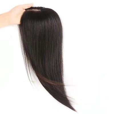 China Topper 150% Density Virgin Silk Top Hair Pieces Human Hair 100% Hairpiece For Women Straight for sale